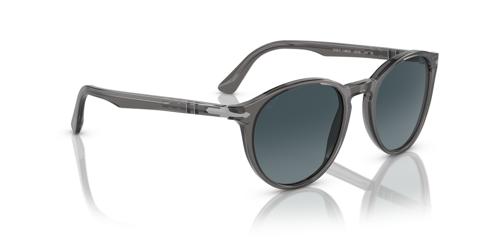 Persol PO3152S with Transparent Grey Frame and Blue Lenses - Image 3
