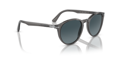 Persol PO3152S with Transparent Grey Frame and Blue Lenses - Image 3