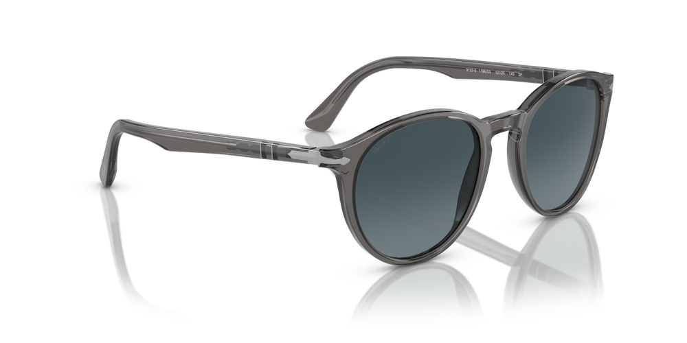 Persol PO3152S with Transparent Grey Frame and Blue Lenses - Image 3