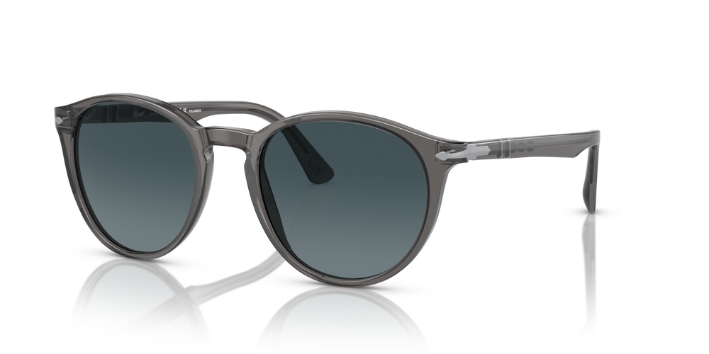 Persol PO3152S with Transparent Grey Frame and Blue Lenses - Image 1