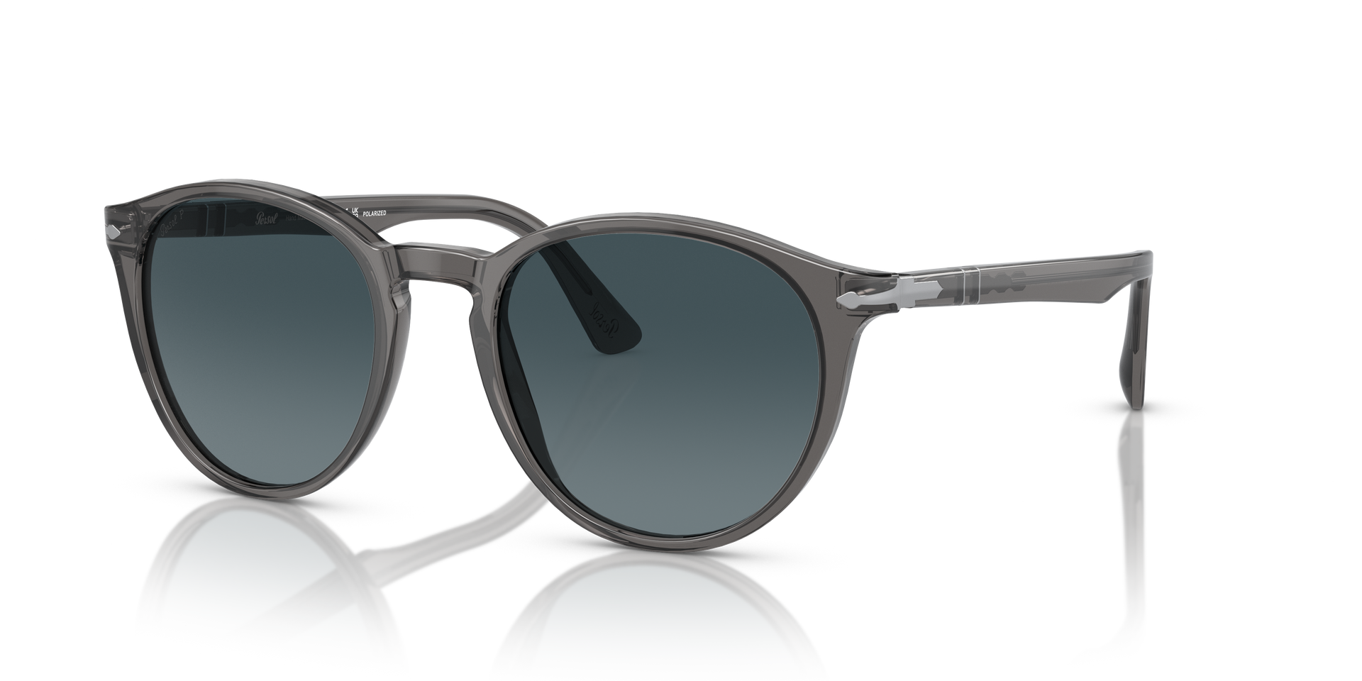 Persol PO3152S with Transparent Grey Frame and Blue Lenses