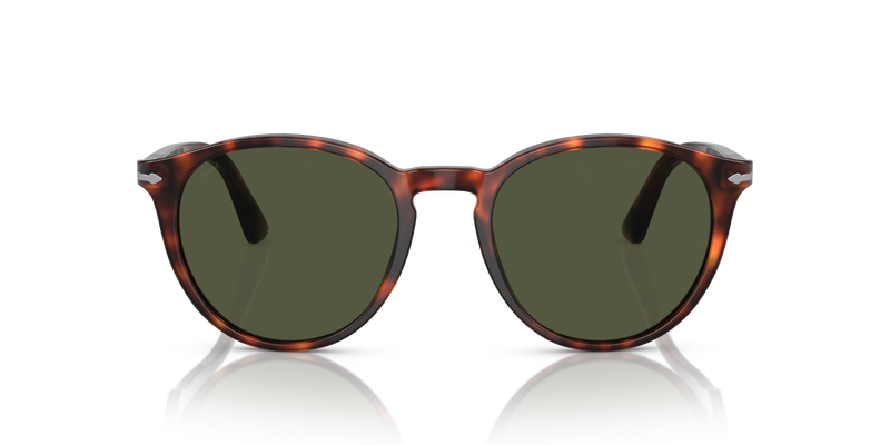 Visit PO3152S with Havana Frame and Green Lenses