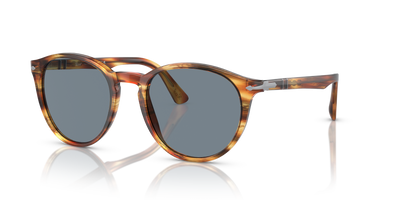 Persol PO3152S mit Braun gestreift Gelb Gestell und Blau Gläsern - Bild 1