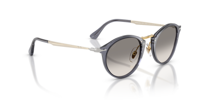Persol PO3166S - Calligrapher with Transparent Ocean Frame and Grey Lenses - Image 3