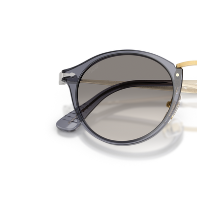 Persol PO3166S - Calligrapher with Transparent Ocean Frame and Grey Lenses – Variant Image