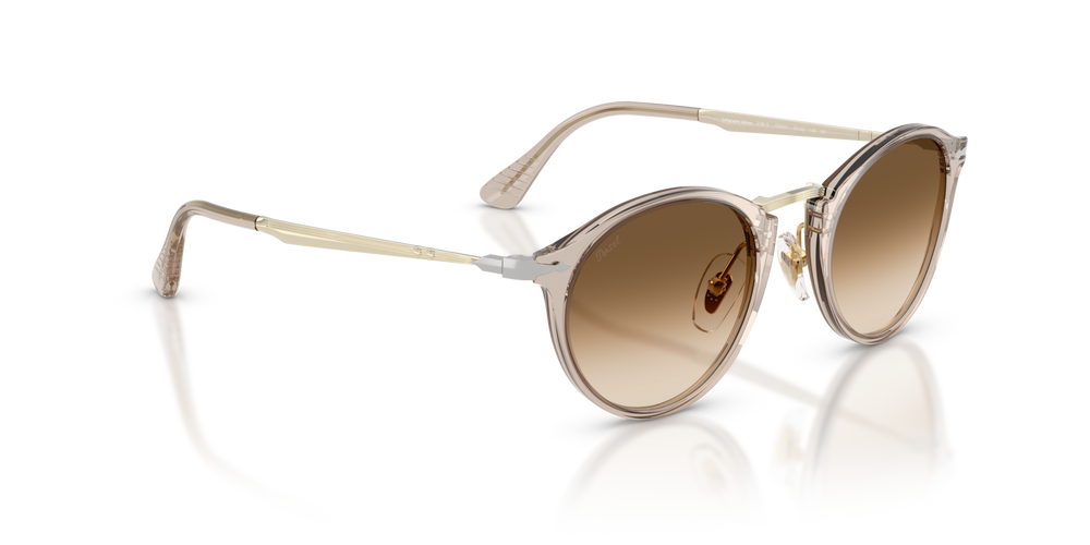 Persol PO3166S - Calligrapher with Transparent Brown Grey Frame and Brown Lenses - Image 3