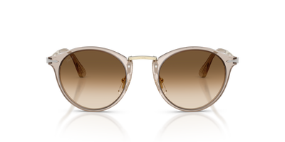 Persol PO3166S - Calligrapher with Transparent Brown Grey Frame and Brown Lenses - Image 2