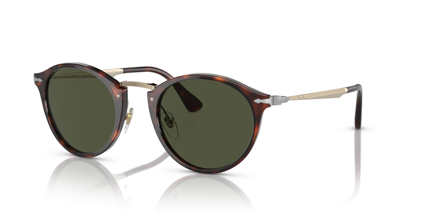 Persol PO3166S - Calligrapher with Havana Frame and Green Lenses - Image 1