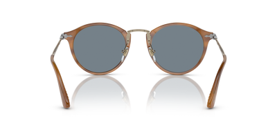 Persol PO3166S - Calligrapher con Montatura Striato Marrone e Lenti Blu - Immagine 4