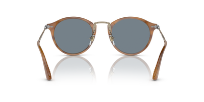Persol PO3166S - Calligrapher con Montatura Striato Marrone e Lenti Blu - Immagine 4