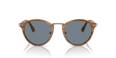 Persol PO3166S - Calligrapher with Striped Brown Frame and Blue Lenses - Image 2