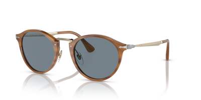 Persol PO3166S - Calligrapher con Montatura Striato Marrone e Lenti Blu - Immagine 1