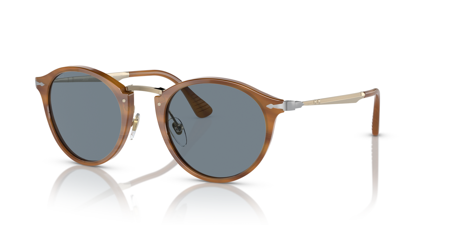 Persol PO3166S - Calligrapher with Striped Brown Frame and Blue