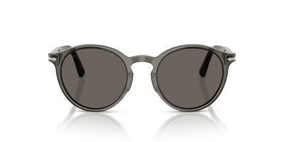 Persol PO3171S with Taupe Grey Transparent Frame and Grey Lenses - Image 2