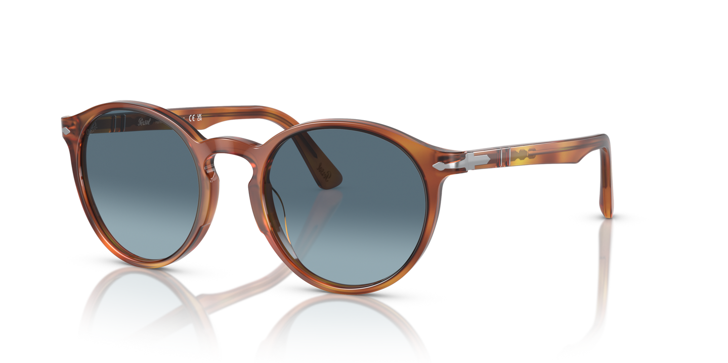 Persol PO3171S with Terra Di Siena Frame and Blue Lenses - Image 1