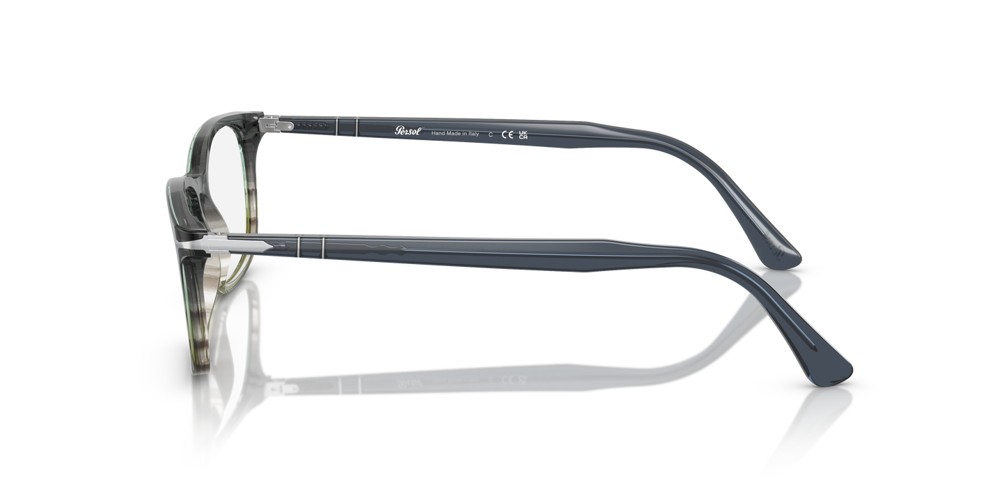 Persol PO3189V mit Gestell Grau gestreift Grün Verlaufstönung - Bild 1