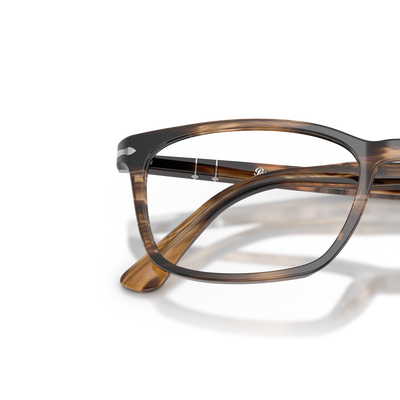 Persol PO3189V con Montatura Striped Black &amp; Greish Brown – Immagine variante