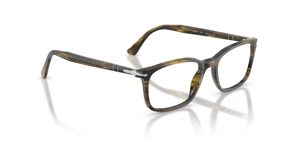 Persol PO3189V with Striped Black &amp; Olive Green Frame - Image 3