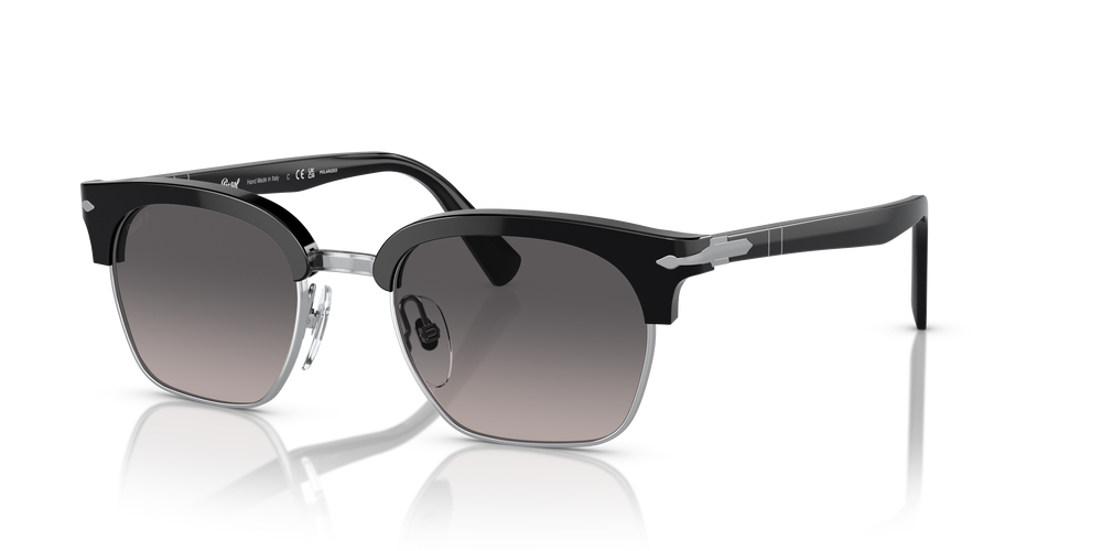 Persol PO3199S con Montatura Nero/Argento e Lenti Grigio - Immagine 1