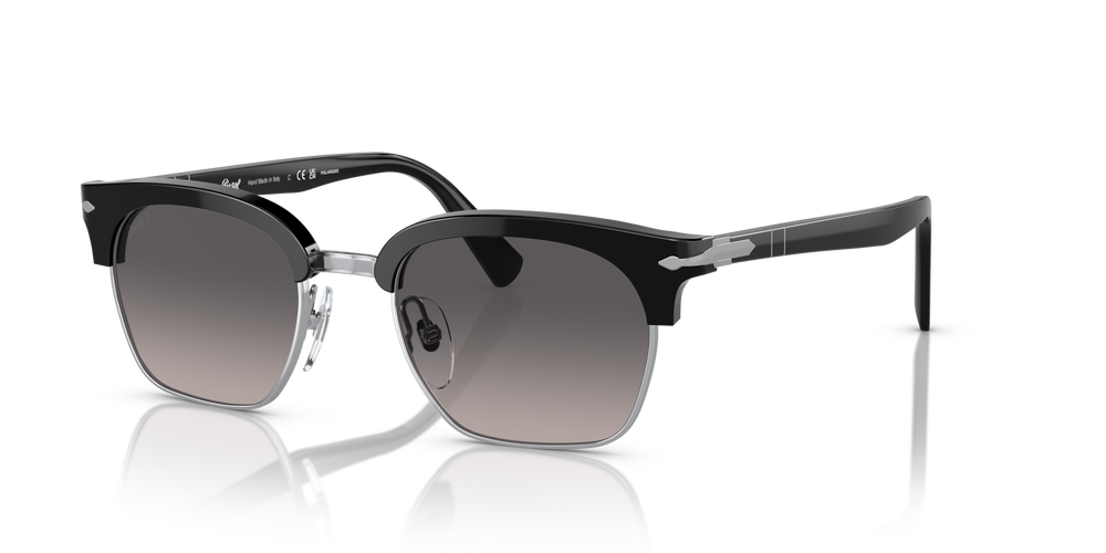 Persol PO3199S with Black/Silver Frame and Grey Lenses - Image 1