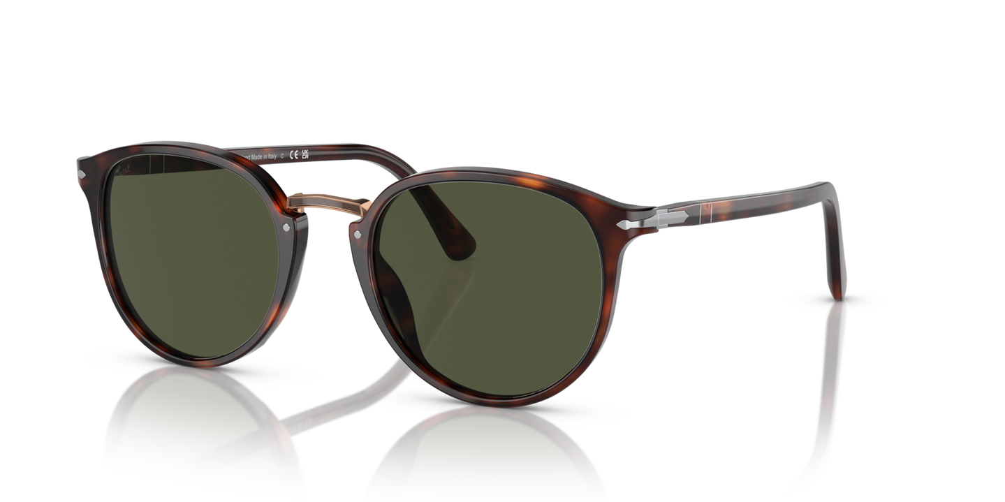 Persol PO3210S with Havana Frame and Green Lenses - Image 1