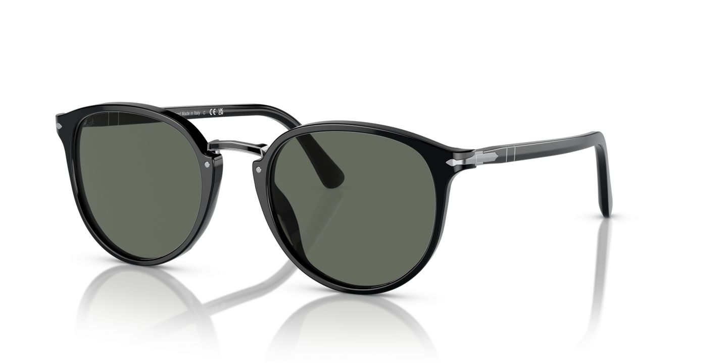 Persol PO3210S with Black Frame and Green Lenses - Image 1