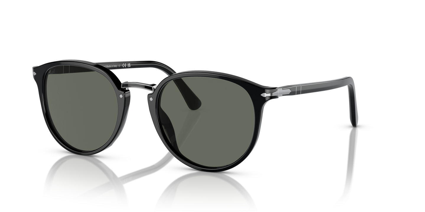 Persol PO3210S with Black Frame and Green Lenses - Image 1