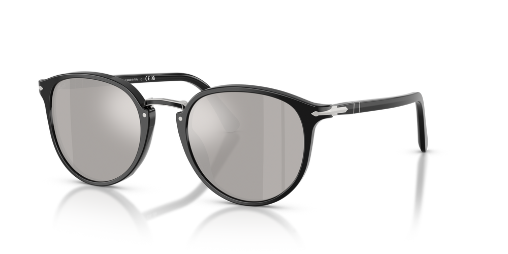 Persol PO3210S - Exclusive avec Monture Noir et Verres Argent - Image 1