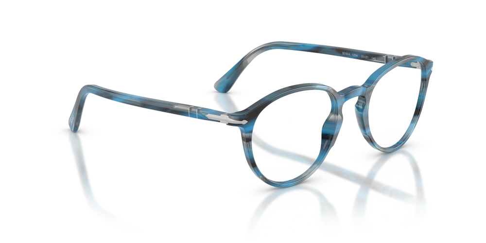Persol PO3218V with Striped Blue And Grey Frame - Image 3