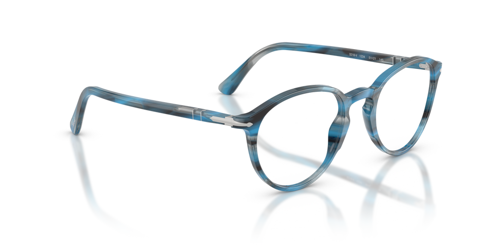 Persol PO3218V with Striped Blue And Grey Frame - Image 3