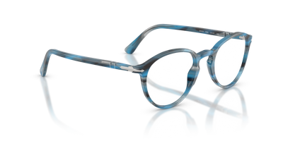 Persol PO3218V with Striped Blue And Grey Frame - Image 3