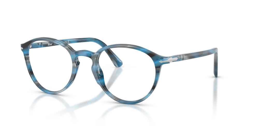 Persol PO3218V with Striped Blue And Grey Frame - Image 1