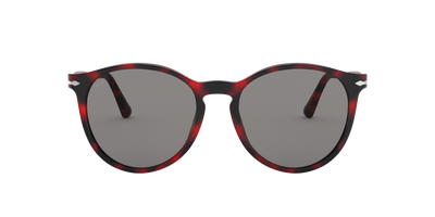 Persol PO3228S con Montura Tortuga y rojo vintage y Lentes Gris - Imagen 2