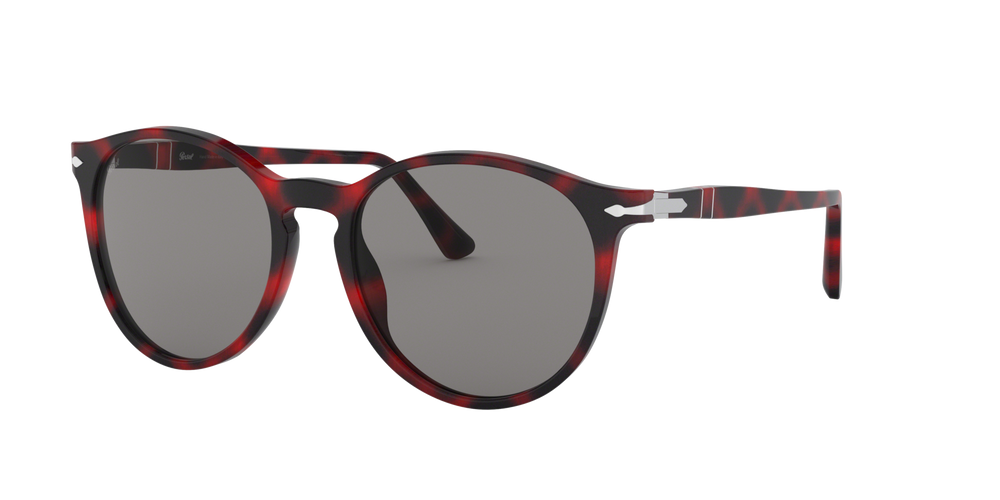 Persol PO3228S con Montura Tortuga y rojo vintage y Lentes Gris - Imagen 1