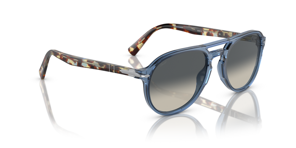 Persol PO3235S with Transparent Navy Frame and Grey Lenses - Image 3