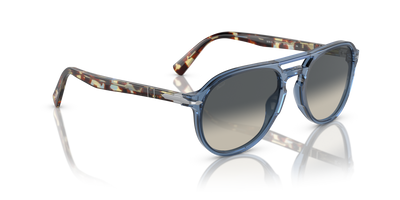 Persol PO3235S with Transparent Navy Frame and Grey Lenses - Image 3