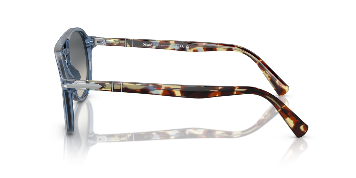 Persol PO3235S with Transparent Navy Frame and Grey Lenses - Image 1