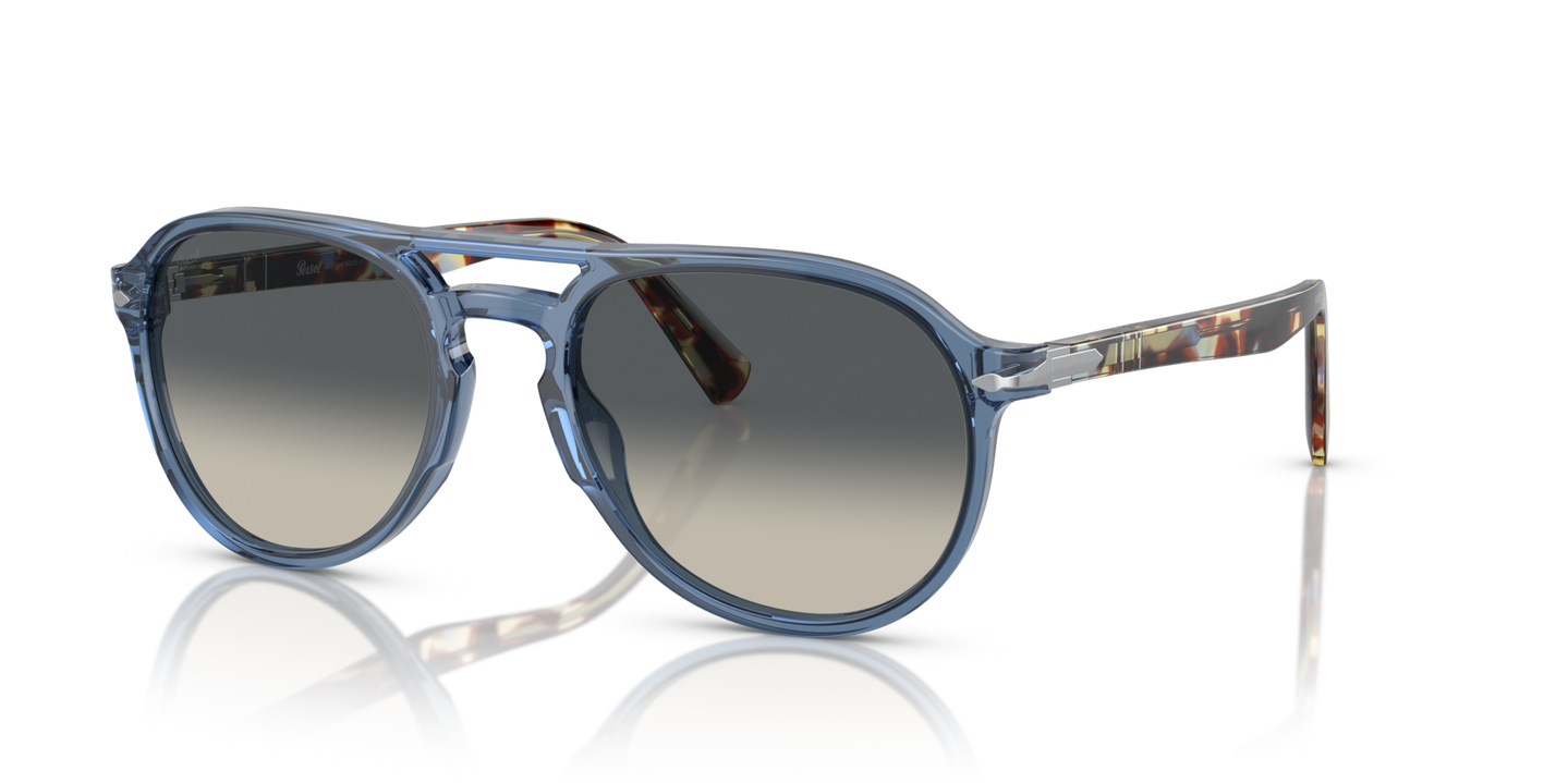 Persol PO3235S with Transparent Navy Frame and Grey Lenses - Image 1