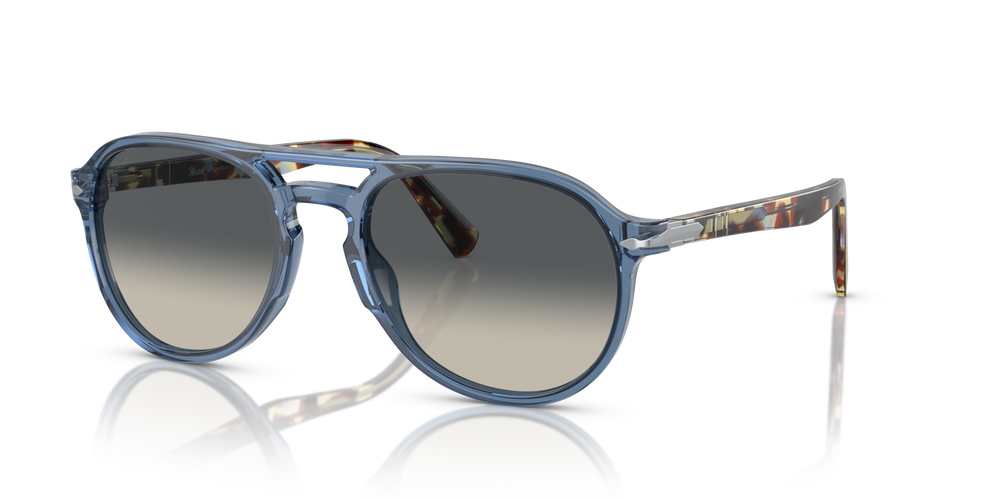 Persol PO3235S with Transparent Navy Frame and Grey Lenses - Image 1