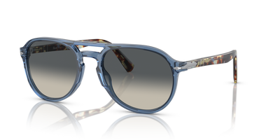 Persol PO3235S with Transparent Navy Frame and Grey Lenses - Image 1