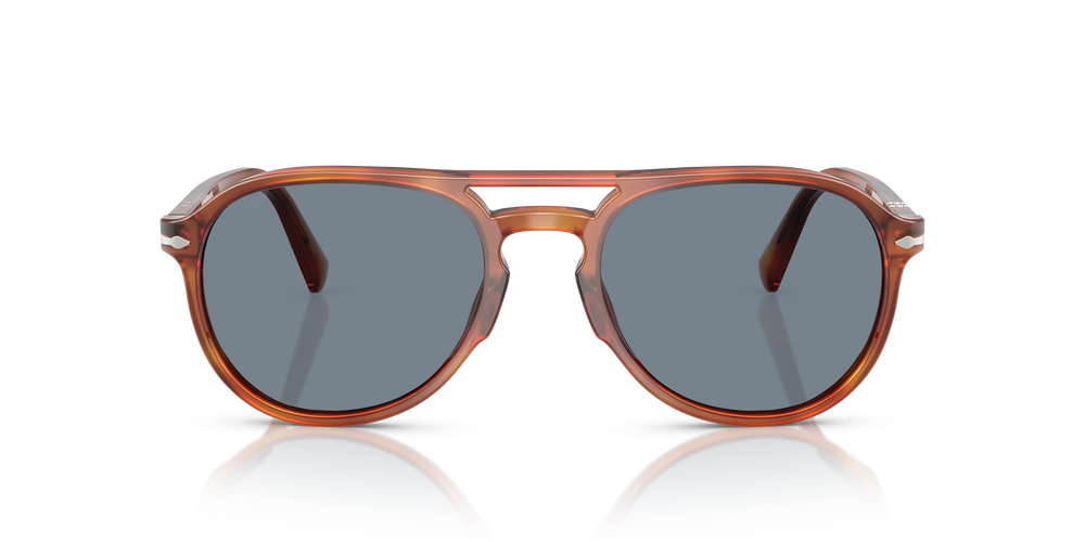 Persol PO3235S avec Monture Terre de Sienne et Verres Bleu - Image 2