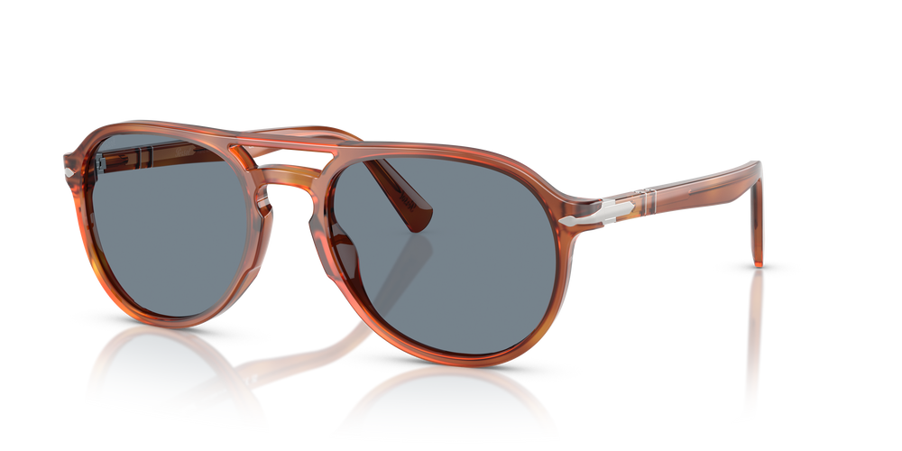 Persol PO3235S avec Monture Terre de Sienne et Verres Bleu - Image 1