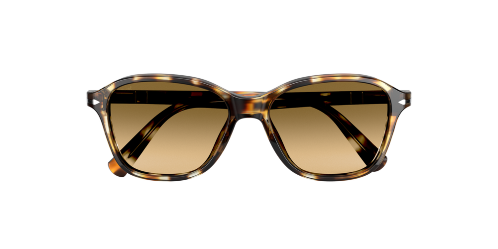 Persol PO3244S with Brown Striped Yellow Frame and Brown Lenses - Image 4