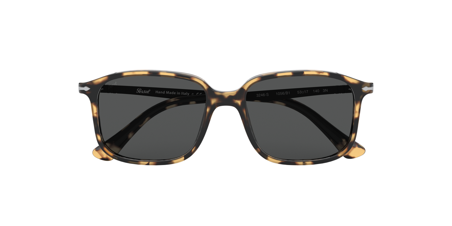 Persol PO3246S avec Monture Havana Clair et Verres Gris - Image 1