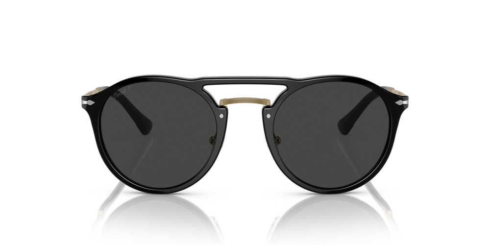 Persol PO3264S with Black/Gold Frame and Black Lenses - Image 2