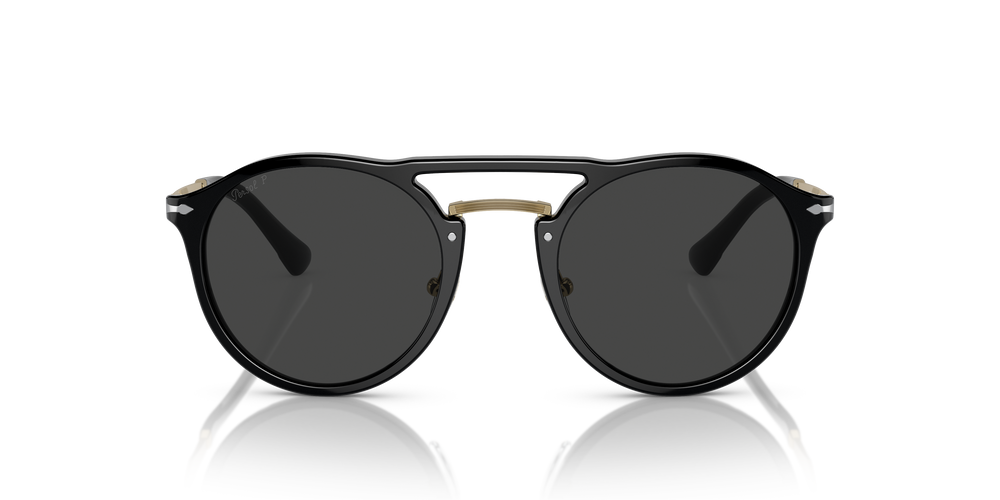 Persol PO3264S with Black/Gold Frame and Black Lenses - Image 2