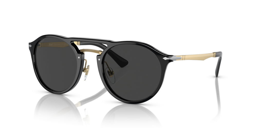 Persol PO3264S with Black/Gold Frame and Black Lenses - Image 1