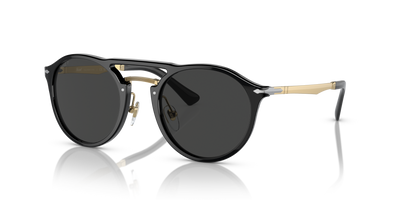 Persol PO3264S with Black/Gold Frame and Black Lenses - Image 1