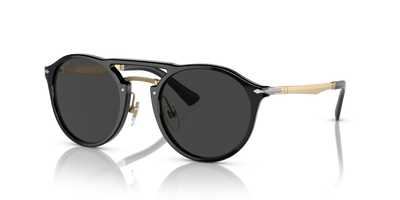 Persol PO3264S with Black/Gold Frame and Black Lenses - Image 1