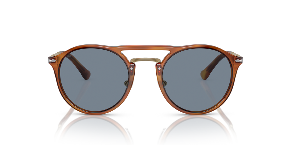 Persol PO3264S avec Monture Terre de Sienne et Verres Bleu - Image 2